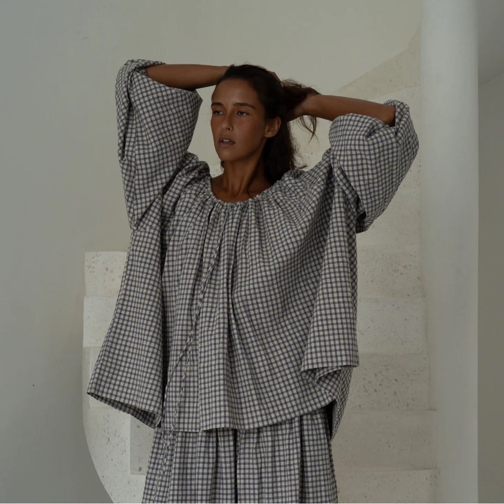 Avy & Co JOSIE Linen Voluminous Blouse, NWOT